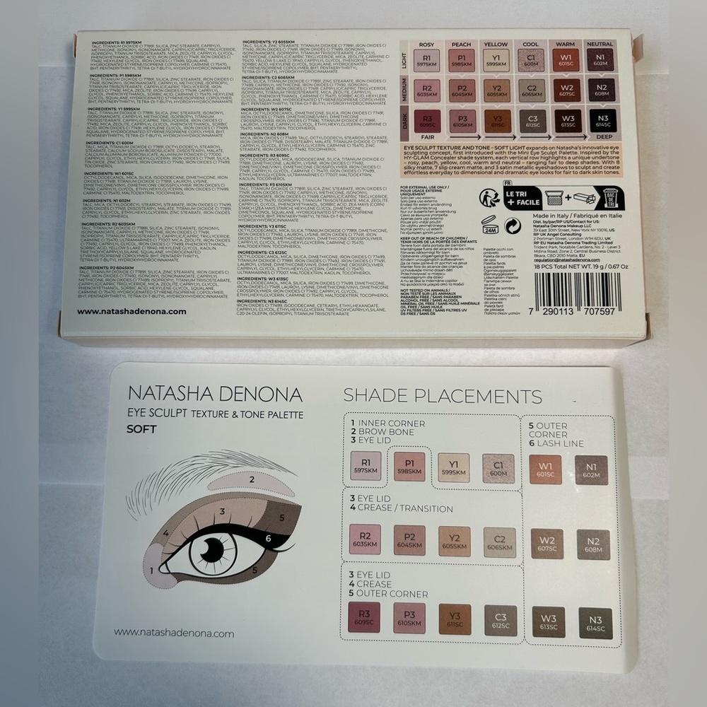 NWT🌷Natasha Denona Eye Sculpt Texture & Tone Eyeshadow Pallet (Soft) - Picture 4 of 5